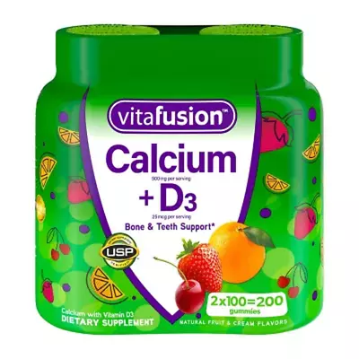 Vitafusion Calcium + D3 Vitamin Gummies (200 Ct.) • $27.88