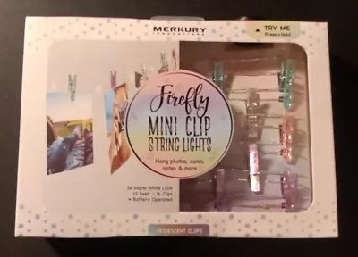 NEW MERKURY INNOVATIONS FIREFLY Mini Clip String LED Lights Photo Holder NEW • $17.95