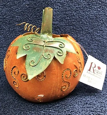 Metal Pumpkin Votive Candle Holder For Thanksgiving & Fall Season • $4.75
