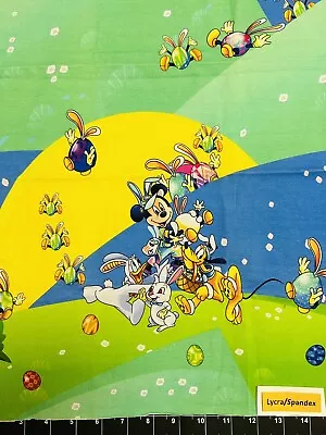 Lycra Panel 16 X19  Custom Mickey Spring Bunny Pluto Donald Easter Egg Fabric • $8.99