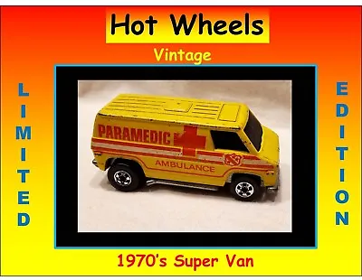 Hot Wheels Vintage Super 70's Van Yellow Ambulance Blackwall 1:64 Diecast Loose • $9.97