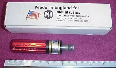 MOUNTZ 02-0069 TLS0135 MIN FH TORQUE DRIVER 3-190 Ozf.in 2-135 CN.m RED • $16.50