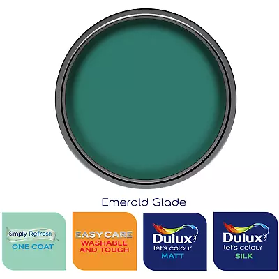 £27.99 • Buy Dulux Paint Emerald Glade Matt Or Silk Emulsion Various Finishes 1.25L Or 2.5L