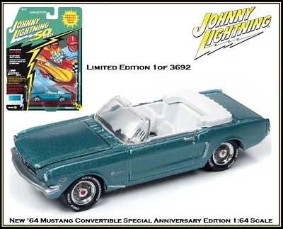 Johnny Lightning 1/64th Scale Diecast Car '64 Ford Mustang Convertible JLCG020A • $6.95