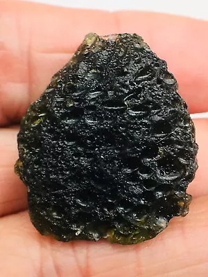 Moldavite-42CT Genuine Raw Moldavite Crystal From Czech Republic PIC Certificate • $1.83