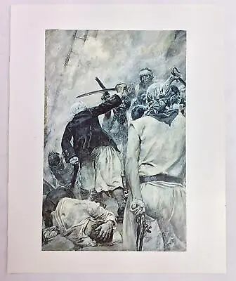 Vintage Howard Pyle Book Print Paintings 1975 Blackbeard's Last Fight • $10.99