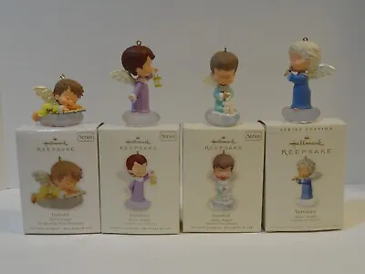 LOT OF 4 MARY'S ANGELS Hallmark KEEPSAKE ORNAMENTS QX8113 QX7074 QX7149 QX2556 • $59.50