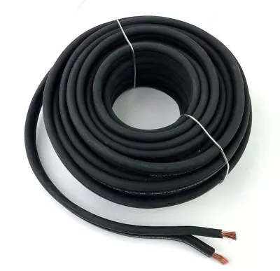 Black 14 AWG True Gauge 25 FT Pure Copper Marine Car Audio Speaker Cable Wire • $19.99