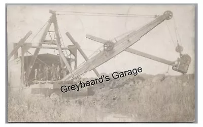 RPPC Steam Shovel Digger Dredge? GILMAN IL Illinois 1909 Real Photo Postcard • $19.99