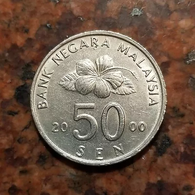 2000 Malaysia 50 Sen Coin - #b3496 • $1.89