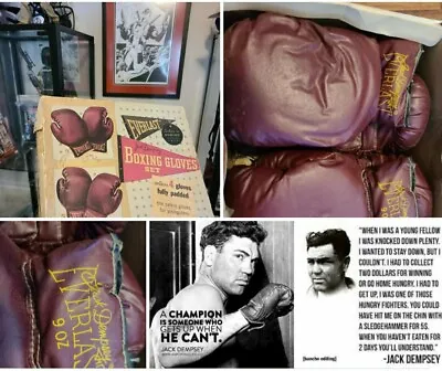 Vintage 1920s Jack Dempsey Boxing Gloves 2 Pairs Everlast  • $256.37