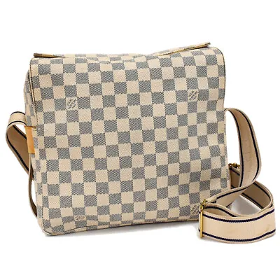 LOUIS VUITTON Damier Azur Naviglio N51189 Messenger & Crossbody Bag Ivory  D4b7 • $462.24