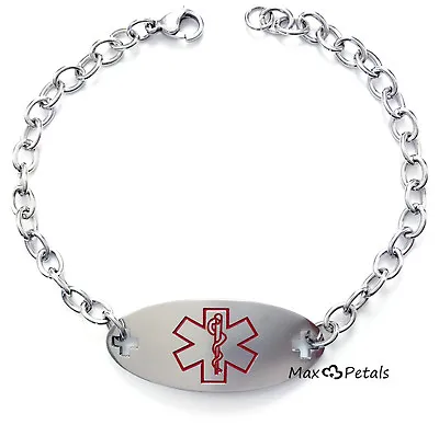 WARFARIN Medical Alert ID Bracelet With 9  Chain • $9.95