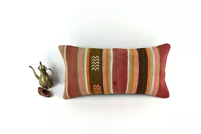 Home Decorative Handmade 12x24 Tribal Vintage Turkish Kilim Pillow Cover 3377 • $36.50
