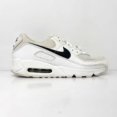 Nike Womens Air Max 90 CQ2560-101 White Running Shoes Sneakers Size 10 • £30.45