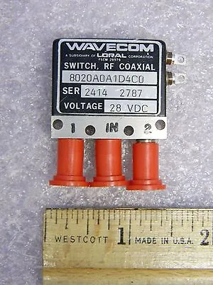 $19.97 • Buy NEW Wavecom Loral 8020-A0-A1D-4C0 SMA RF Coaxial Transfer Switch SPDT 28VDC