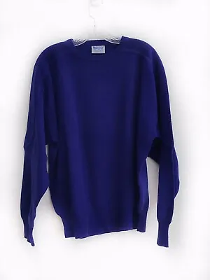 MEISTER Cobalt Bright Blue Warm Pullover Winter Sweater  Men's Size XL VINTAGE • $33.50