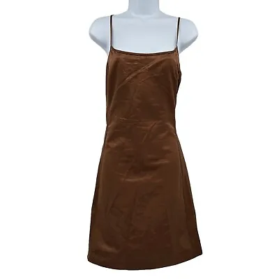 Max Mara Bronze Strapless Silk Blend Short Slip Dress Size 8 Cocktail Mini • $65