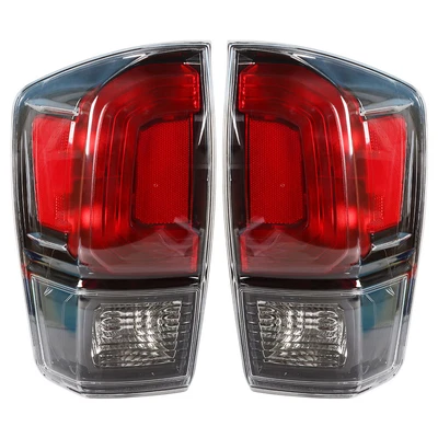 $91.50 • Buy For Toyota Tacoma 2016-2021 Brake Turn Signal Tail Light LH+RH Red+Clear Lens