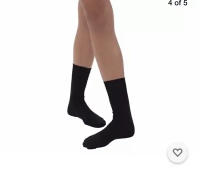 Ballet Socks Black Child’s  Size 6 / 8.5 • £1.50