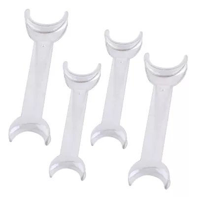 4x Clear Double T-Shape Large And Small Size Cheek Mouth Lip Retractor Opener • £7.58