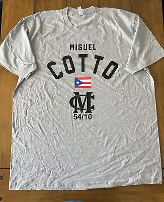 MIGUEL COTTO Boxing Champion Logo Gray T-Shirts Size 2XL • $15