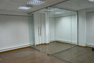 Glass Office Partition System 10mm Toughened Glass 2440mm High X 900mm Wide • £184.18