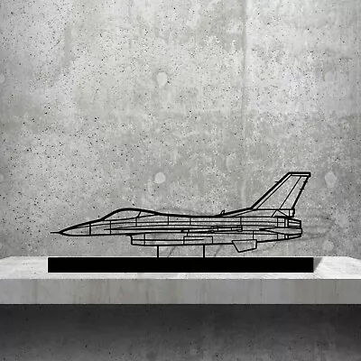 Wall Art Home Decor 3D Acrylic Metal Plane Aircraft USA Silhouette F-16C • $87.99