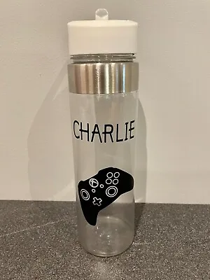 X Box Games Controller Logo Water Bottle Personalised Name Vinyl Stickers Decal • £2.99