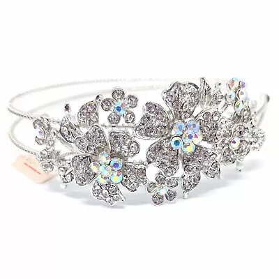 New Fashion Crystal Rhinestones Metal Big Flower Headband Head-wear Accessories  • $10.99