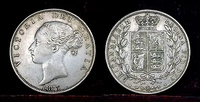 Great Britain - Half Crown 1883  Victoria 1st Portrait; 2nd Type XF • $170