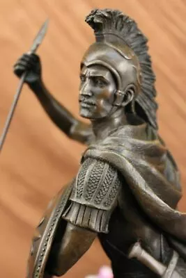 Signed Classic Roman Soldier Artwork Detailed Museum Quality Bronze Statue SALE • $234.50