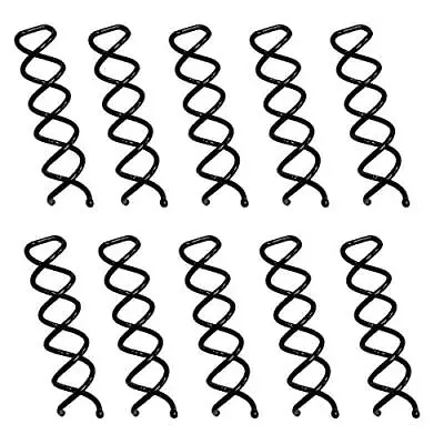 $8.58 • Buy Spiral Bobby Hair Pins 10 Pack Twist Screw Hair Pins Non-Scratch Round Tips