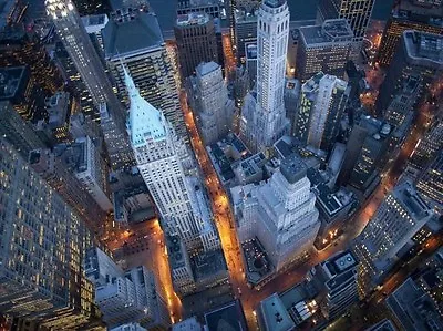 CAMERON DAVIDSON  Aerial View Of Wall Street  Digital Print18 H X 24 W Image • $29