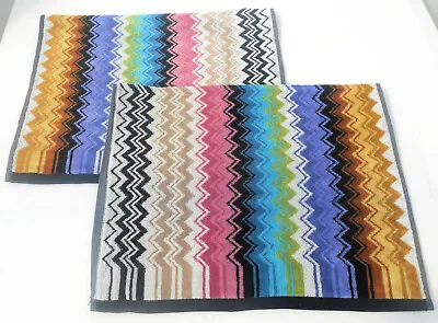 MISSONI  HOME TWO HAND TOWELS COTTON TRIMMED VELOUR  16x28in RALPH 100 • $80