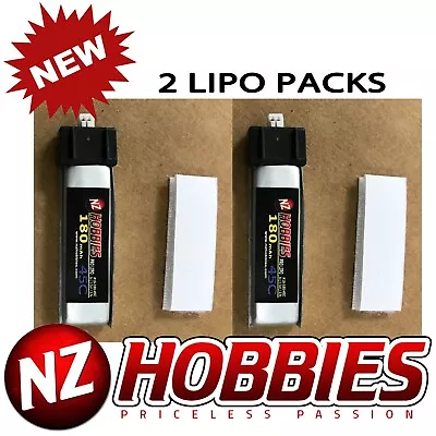 NZHOBBIES 1S 3.7V 180Mah 45C Lipo Battery (2) : ParkZone Night Vapor # NZ0126 • $5.95