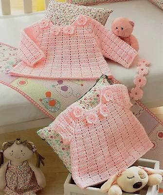 Crochet Pattern- Baby Girl Dresses And Headband (6sizes Prem-12M) PO372 • £2.15