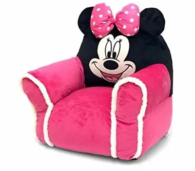 Disney Junior Minnie Mouse Kids Plush Sofa Bean Bag Chair With Sherpa Trimming • $62.99