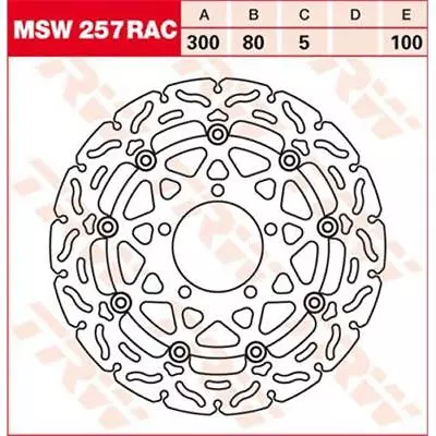 Kawasaki Z 1000 SX ABS 2017-2019 TRW Contoured Floating Brake Disc MSW257RAC • £242.84