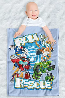 Transformers Soft Fleece Baby Blanket Cozy Crib Throw 30 X40  Roll To Rescue • $27.99