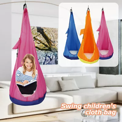 Children Kids Pod Swing Chair Tent Indoor Outdoor Garden Hanging Seat Hammock BT • £8.75