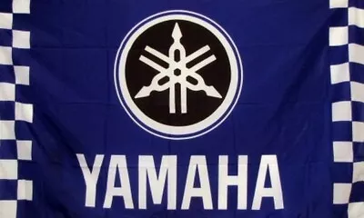 Yamaha Checkered Flag 3x5 FT Banner Flag Car Show Racing Garage Workshop • $16.20