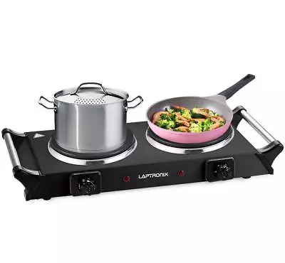 £29.99 • Buy Portable Electric Cooker 2500w Double Hob Hot Plate Table Top Hotplate Black