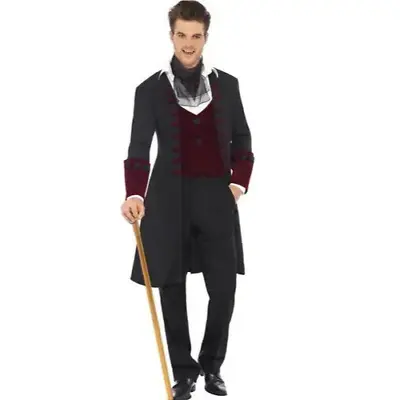 Men Adult Halloween Party Fancy Dress Gothic Vampire Costume Outfit Dress Large • £11.95