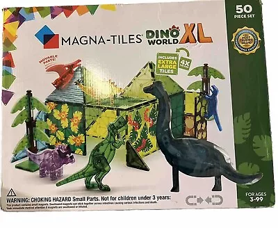 Magna-Tiles Dino World XL 50-Piece Magnet Set • $80