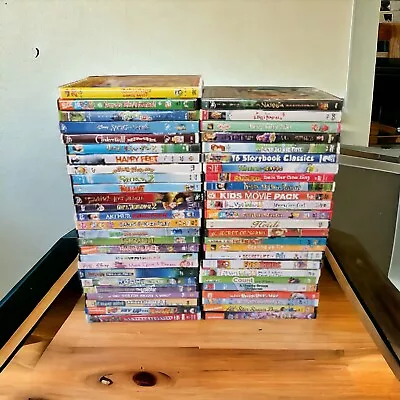 Childrens Movies DVD Lot Of 51 Nickelodeon Disney DreamWorks PBS Kids • $0.99