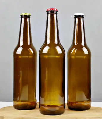 45x Glass Beer Cider Bottles 50cl & Accessories Caps Home Brew FREE CROWN CAPS • £49.99