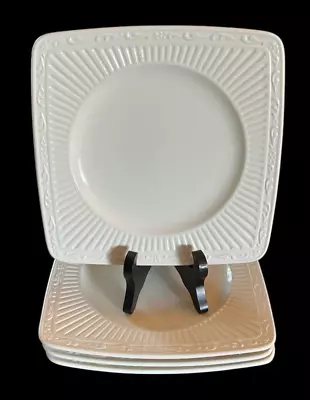 4- Mikasa Salad Plates Italian Countryside DD900 Off White Square Oven-Table • $60