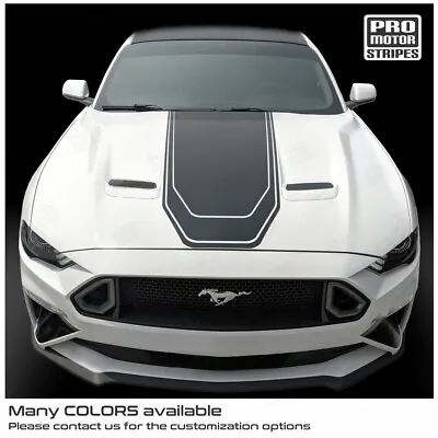 Ford Mustang 2005-2023 Hood MACH1 Style Stripe Decal MACH 1 (Choose Color) • $56