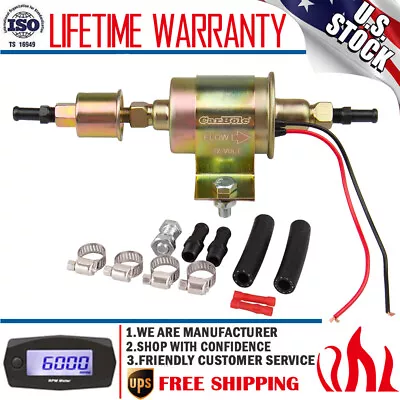 12V Universal Electric Fuel Pump Gas Diesel High Pressure 5-9 PSI E8012S Trucks • $20.59